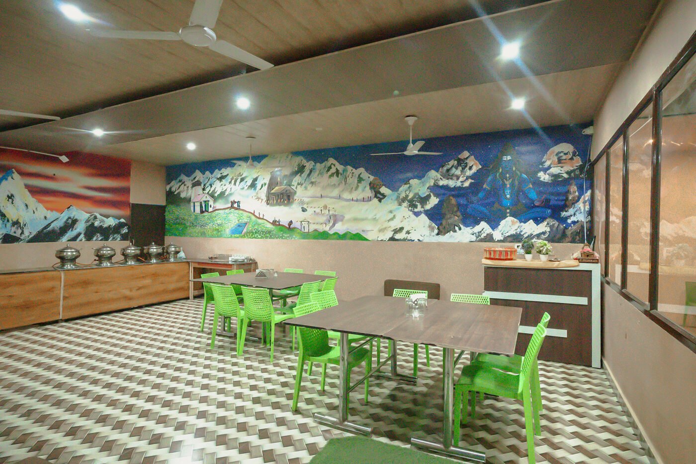 Dining hall at Shersi Heights Resort, second view